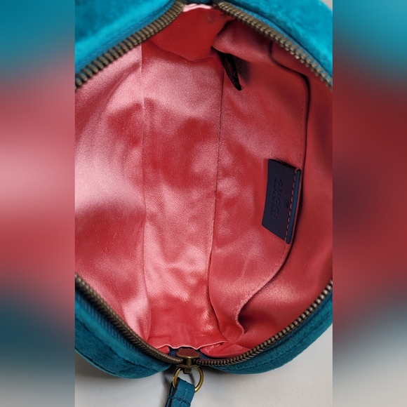 Gucci Marmont Blue Suede Belt Bag - Picture 12 of 16